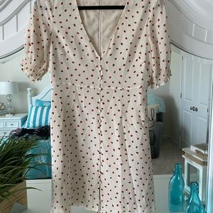 Madewell short sleeve strawberry dress